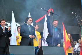 The opening of fan zone in Lvov