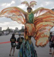 Participant of the theatricalized action