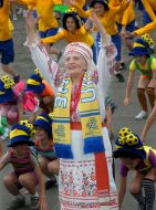 Participants of the theatricalized action