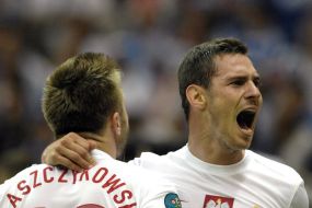 Players of national soccer tean of Poland