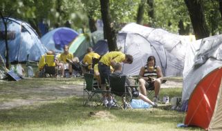 Campsite for the Swedish fans