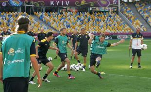 Opening training of Sweden national football team
