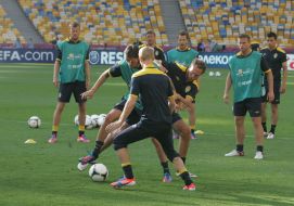 Тренування збірної Швеції з футболу