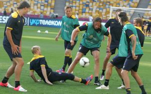 Тренування збірної Швеції з футболу