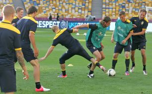 Тренування збірної Швеції з футболу