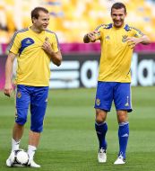 Andriy Shevchenko and Oleh Gusev