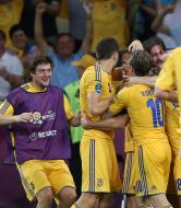 Players of the national soccer team of Ukraine