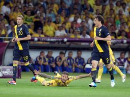 Andriy Voronin, Ola Toivonen and Kim Kallstrom