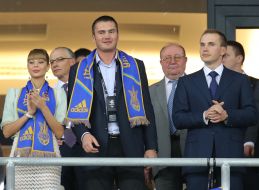 Viktor Yanukovich, Olga Yanukovich and Aleksandr Yanukovich 