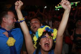 Болельщики сборной Украины по футболу