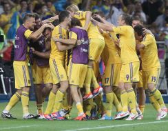Players of the national soccer team of Ukraine