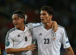 Mario Gomez and Mesut Ozil