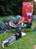Danish fans drink beer