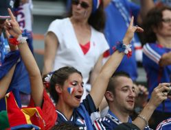 Fans of the team of Ukraine 