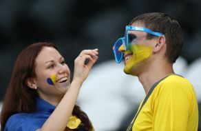 Fans of the team of Ukraine