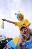 Fans of the team of Ukraine