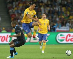 Zlatan Ibrahimovic and Glen Johnson