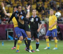 Soccer. Euro 2012. Group D. Sweden vs. England