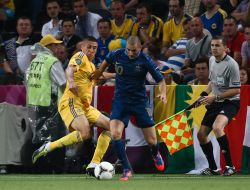 Yevhen Khacheridi and Karim Benzema