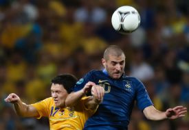 Taras Mikhalik and Karim Benzema