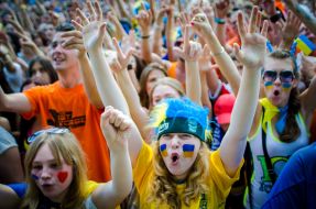 Fans of the Ukrainian national football team