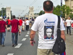 Russian soccer team fan