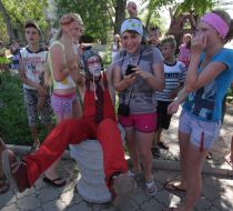 Participants of the street festival