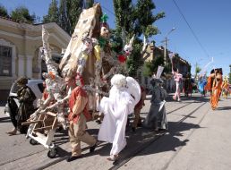 Participants of the street festival