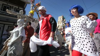 Participants of the street festival