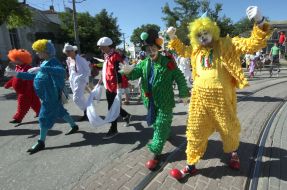 Participants of the street festival