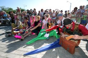 Participants of the street festival