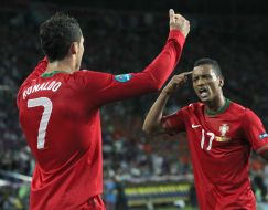 Cristiano Ronaldo and Luis Nani