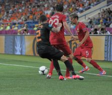 Fabio Coentrao, Helder Postiga and Gregory van der Wiel