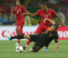 Rafael van der Vaart and Luis Nani