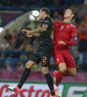 Cristiano Ronaldo and Gregory van der Wiel