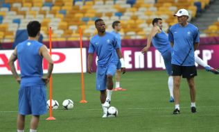 Laurent Blanc and Patrice Evra