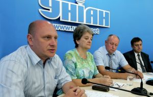 Vitaliy Golub, Ldrisa Schitova, Aleksandr Sirenko and Dmitriy Nebesiychuk