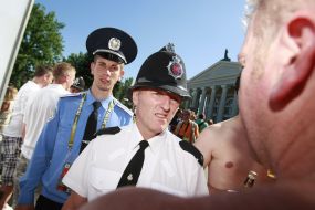 Militiaman and the policeman