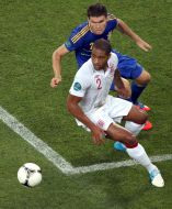 Yevhen Selin and Glen Johnson