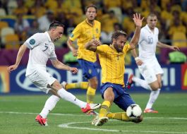 Olof Mellberg and Franck Ribery