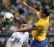 Zlatan Ibrahimovic and Mathieu Debuchy