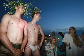 Young people in chaplets