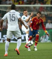 Sergio Ramos and Florent Malouda