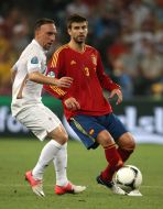 Gerard Pique and Franck Ribery