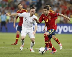 Jordi Alba and Franck Ribery