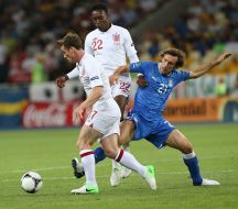Scott Parker, Danny Welbeck and Andrea Pirlo