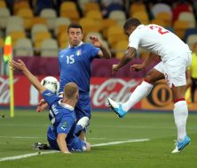 Glen Johnson, Ignazio Abate and Andrea Barzagli