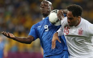 Joleon Lescott and Mario Balotelli