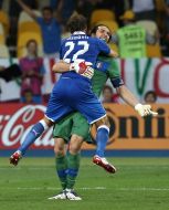 Gianluigi Buffon and Alessandro Diamanti