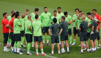 Players of Portuguese national soccer team